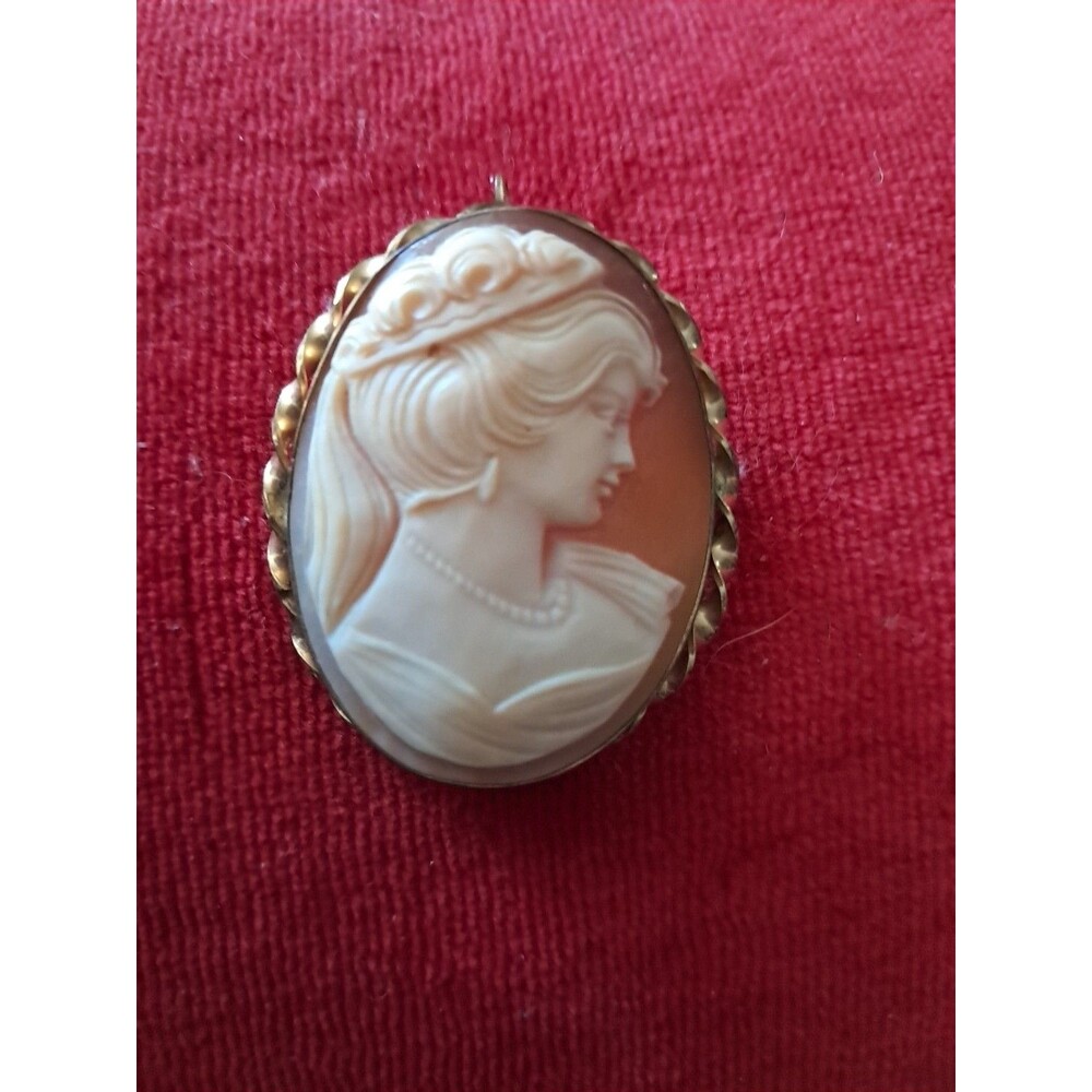 Bal Ron 1/20 12K Gold Filled Cameo Brooch/Pendant Vintage
